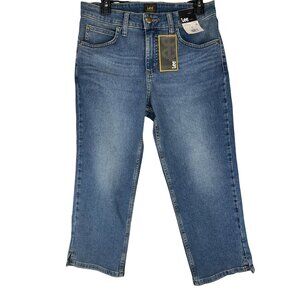 Lee Womens Size 8 Capri Jeans WILD CHARGE Cotton Blend Blue 23" inseam